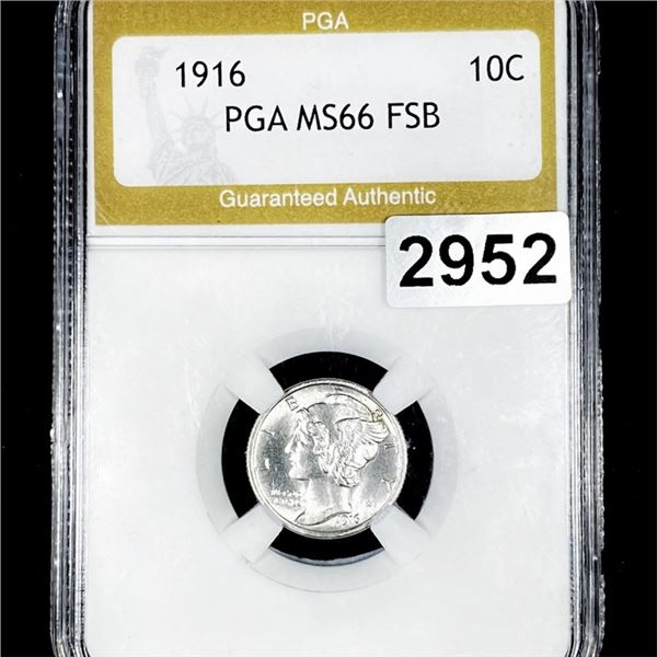 1916-D Mercury Dime PGA - MS66FSB