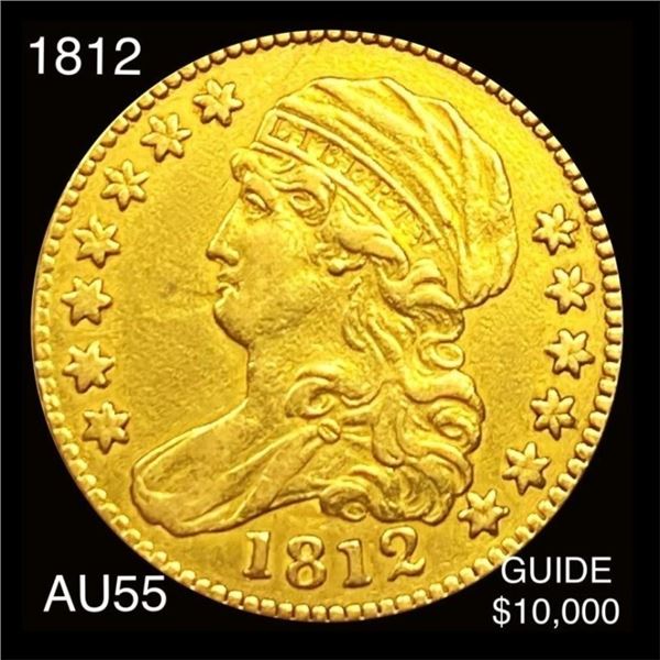 1812 $5 Gold Half Eagle CHOICE AU