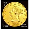 Image 1 : 1858-O $10 Gold Eagle UNCIRCULATED