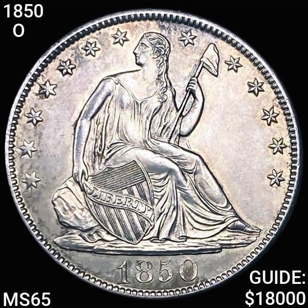 1850-O Seated Liberty Half Dollar GEM BU