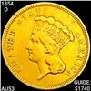 Image 1 : 1854 $3 Gold Piece HIGH GRADE