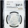 Image 1 : 1884-CC Morgan Silver Dollar NGC - MS62