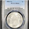 Image 1 : 1884-CC Morgan Silver Dollar PCGS - MS64