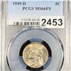 Image 1 : 1949-D Jefferson Nickel PCGS - MS66FS
