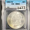 Image 1 : 1882-CC Morgan Silver Dollar ICG - MS65