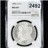Image 1 : 1882-O Morgan Silver Dollar NGC - MS64+