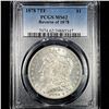 Image 1 : 1878 7TF Rev of 78 Morgan Silver Dollar PCGS -