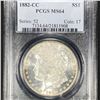 Image 1 : 1882-CC Morgan Silver Dollar PCGS - MS64