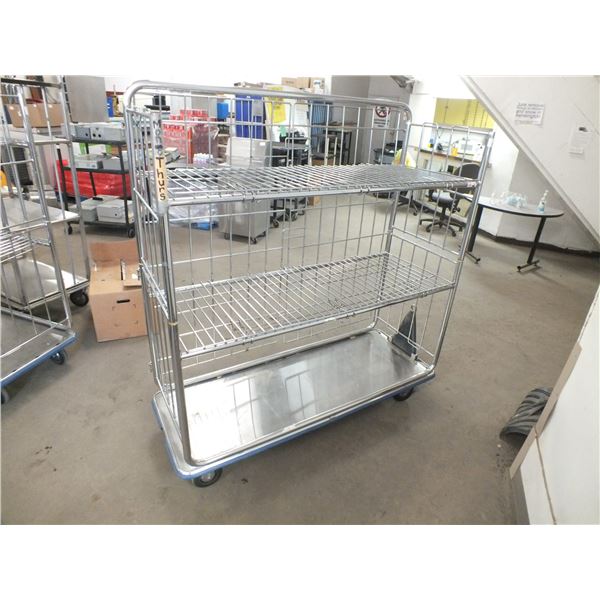 Stainless Steel Storage Cart On Wheels