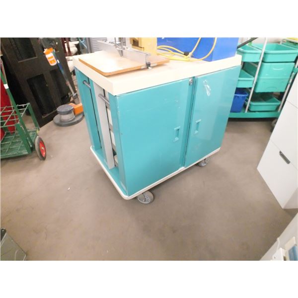 2 Sided Medi Storge Cart On Wheels