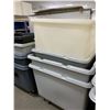 Image 2 : 11 Heavy Duty Plastic Linen Carts On Wheels