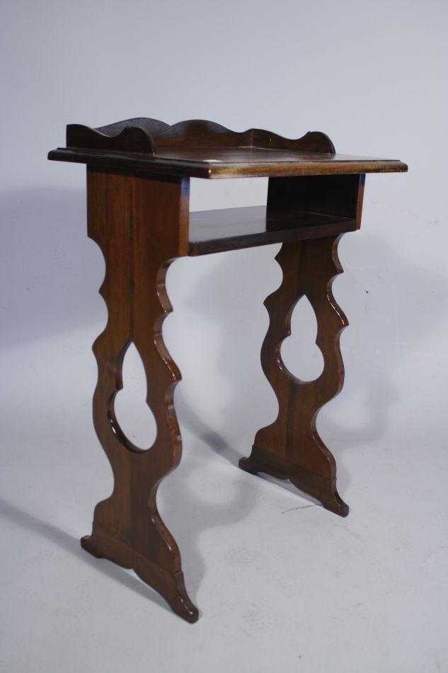 A Vintage Telephone Table and Chair, Together with a Canterb