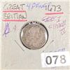 Image 1 : 1673 Great Britain Coin LIGHTLY CIRCULATED