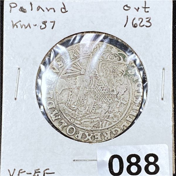 1623 Poland Ort 1/4 Thaler KM-37 Sigismund III