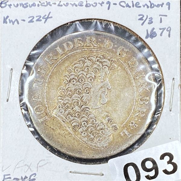 1679 German Brunswick-Luneburg-Calnberg 2/3 Taler
