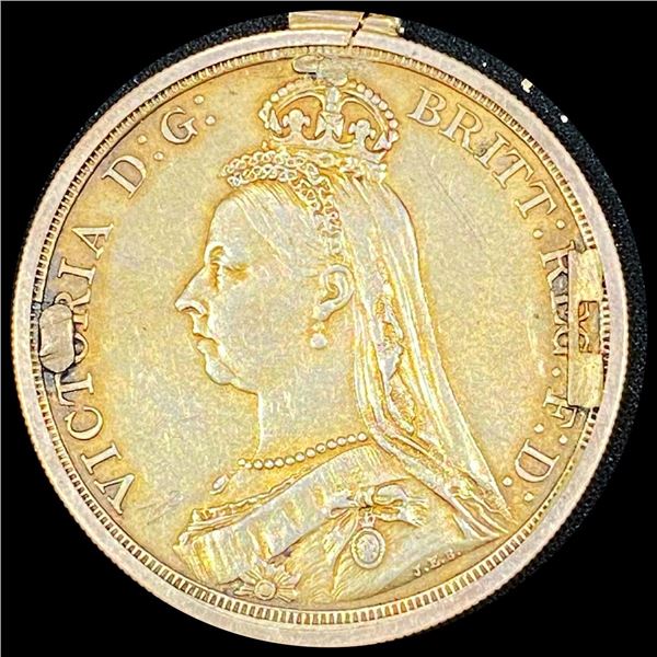 1887 English Victoria Coin Pendant CLOSELY