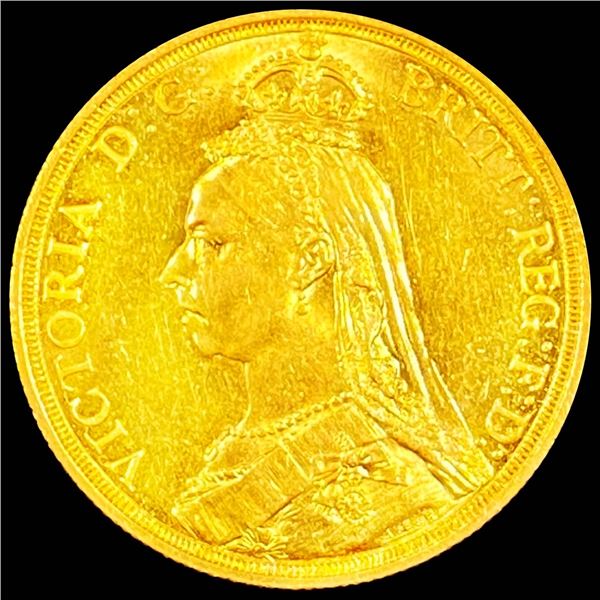 1887 Great Britain 2 Pound UNC UNCIRCULATED