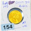 Image 1 : 1915 Rare Corona Gold Austria UNCIRCULATED