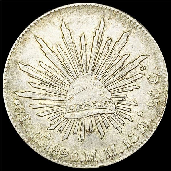 1890 Mexico 8 Reales CLOSELY UNCIRCULATED
