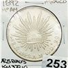 Image 1 : 1892 Mexico 8 Reales CLOSELY UNCIRCULATED