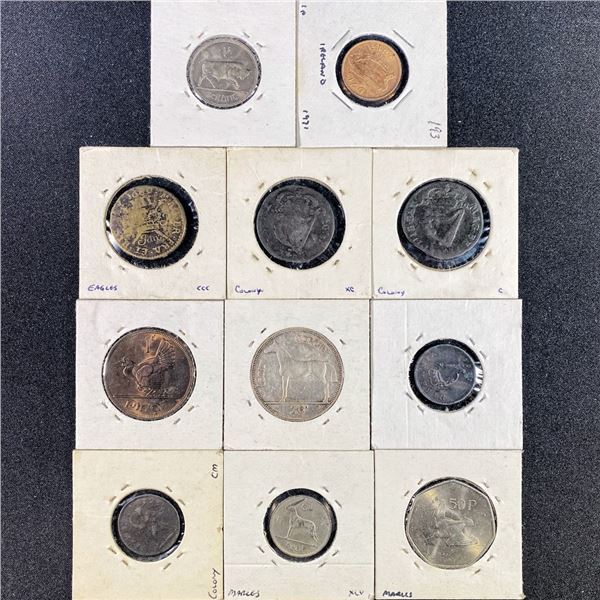 Misc Irish Coins, x11 UNCIRCULATED