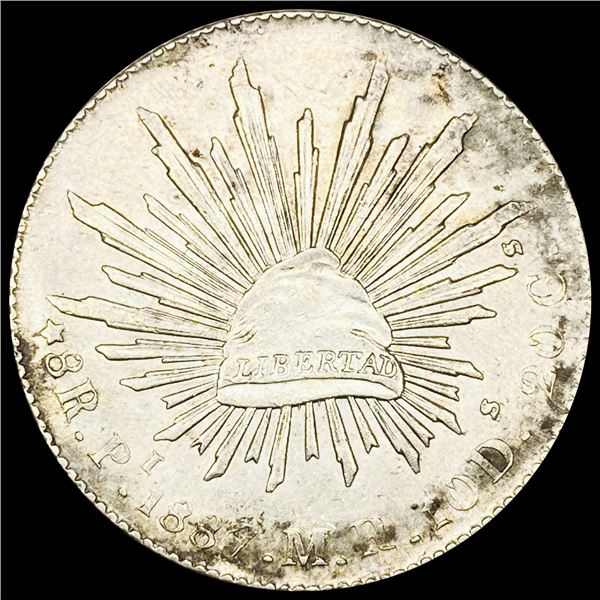 1887 Mexico 8 Reales UNCIRCULATED