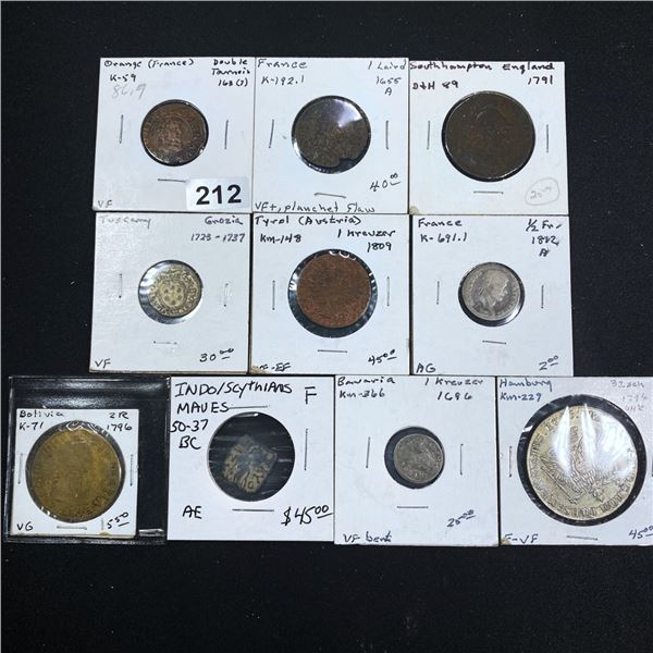 Misc Ancient & Foreign Coins, x10 LIGHTLY CIRCULA