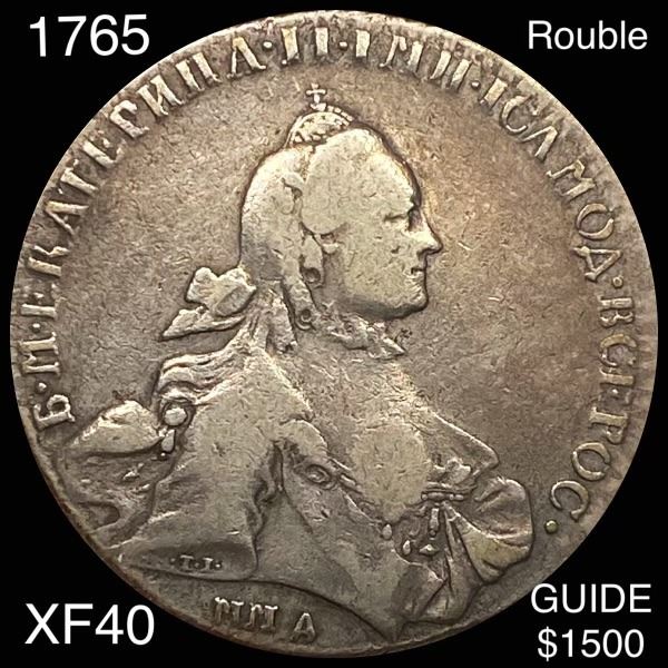 1765 Russian Empire Rouble LIGHTLY CIRCULATED
