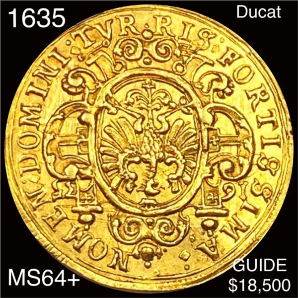 1635 Dutch Republic Gold Ducat CHOICE BU+