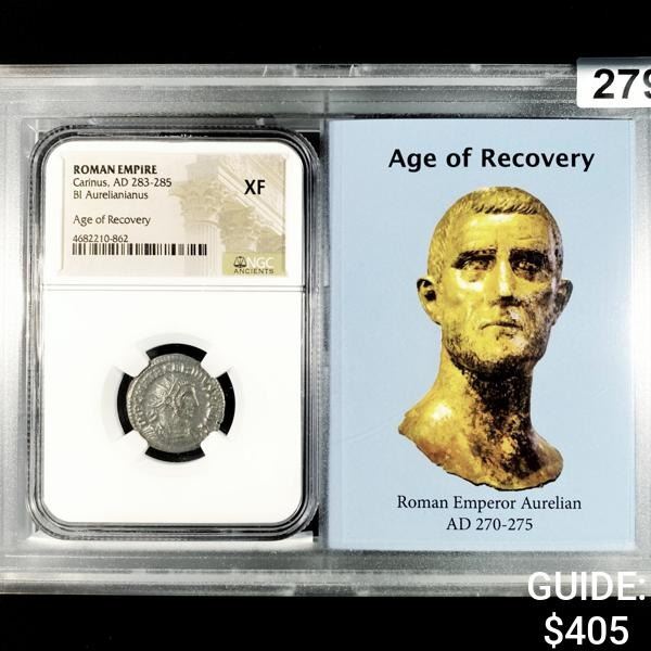 283-285 AD Rmn Emp Bl Aurelianus NGC - XF