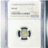 Image 2 : 1566KB Hungary Denar NGC - MS62