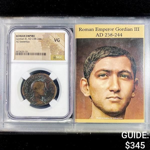 238-244 AD Rmn Emp AE Sestertius NGC - VG