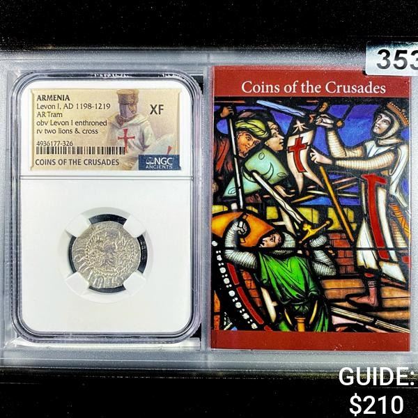 1198-1219 AD Armenia AR Tram NGC - XF