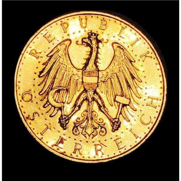 1926 Austrian Gold 100 Shilling UNCIRCULATED PL