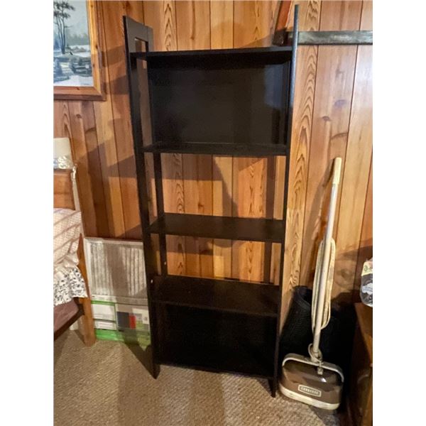 Black storage shelf