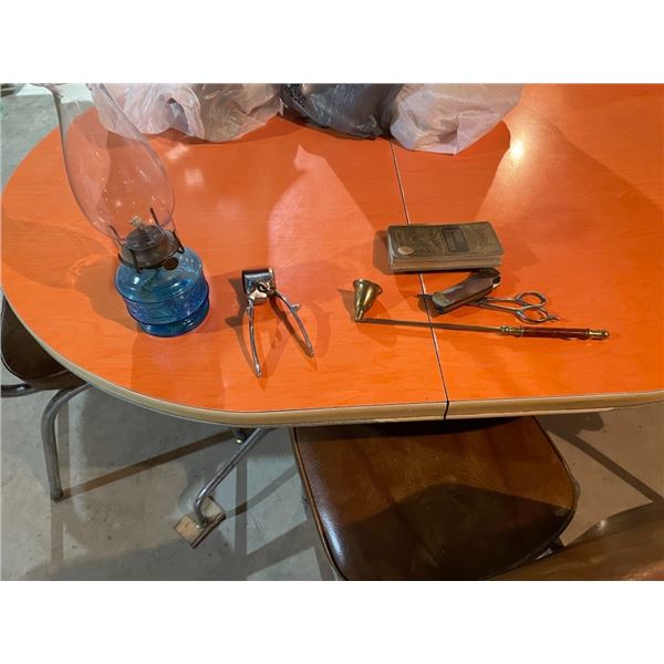 Lamp, hand shaver, candle snuffer, pocket knife