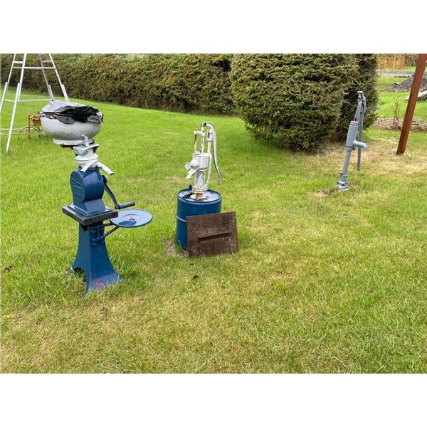 Lawn Ornament Well pumps and cream seperator