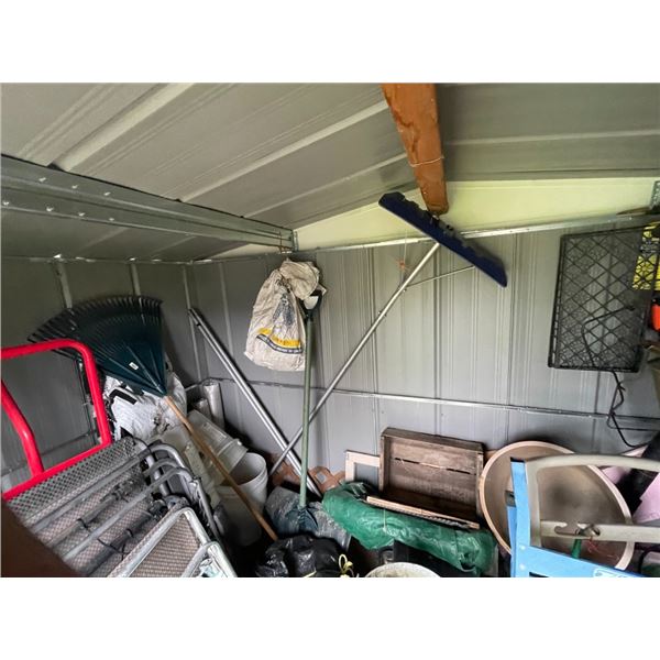 Roof rake, leaf rake, snow shovel