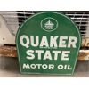 Image 2 : NO RESERVE VINTAGE 1950s TWO SIDED QUAKER STATE MOTOR OIL SIGN