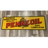 Image 1 : NO RESERVE 1930s 40s PORCELAIN PENNZOIL EMBOSSED SIGN 