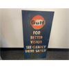 Image 1 : NO RESERVE GULF GAS STOP SIGN ORIGINAL