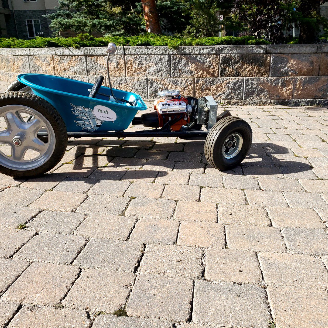 Mini Rat Rods NO RESERVE ONE OF A KIND KIDS RAT ROD WAGON WITH MINIATURE MODEL HEMI MOTOR