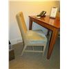 Image 5 : Samuelson Wooden Table w/ 2 Woven Rattan & Wood Upholstered Chairs