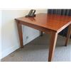 Image 16 : Samuelson Wooden Table w/ 2 Woven Rattan & Wood Upholstered Chairs