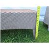 Image 20 : Qty 2 Synthetic Rattan Armchairs 28"x27"x25" w/ 2 Ottomans & Matching Table 14"Dx20"H