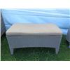 Image 13 : Qty 2 Synthetic Rattan Armchairs 28"x27"x25" w/ 2 Ottomans & Matching Table 14"Dx20"H