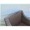 Image 7 : Qty 2 Synthetic Rattan Armchairs 28"x27"x25" w/ 2 Ottomans & Matching Table 14"Dx20"H