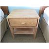 Image 3 : Qty 2 Samuelson Wooden Nightstands w/ Drawer & Undershelf 24"x21"x26"H