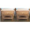 Image 1 : Qty 2 Samuelson Wooden Nightstands w/ Drawer & Undershelf 24"x21"x26"H