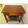 Image 1 : Wooden Side Table w/ Drawer & Undershelf 30"x20"x31"H